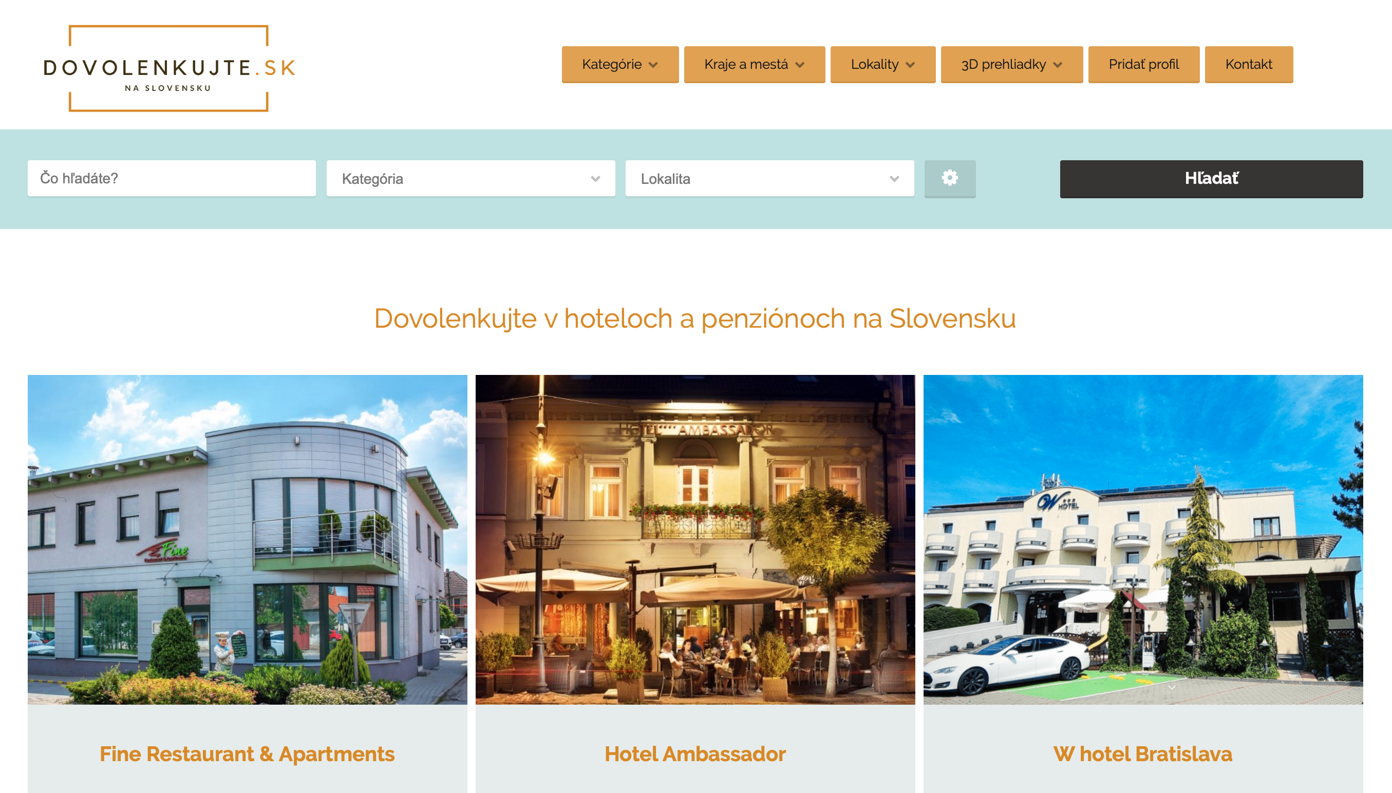 Dovolenka na Slovensku - hotely penziony
